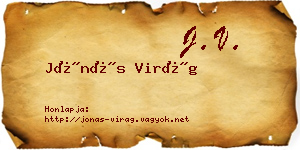 Jónás Virág névjegykártya