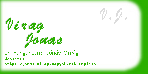 virag jonas business card